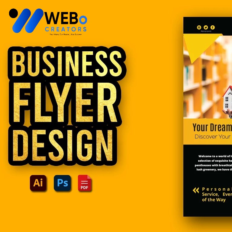 Creative Flyer Design for Moving Company in Jeddah | Flyer for Removals Services