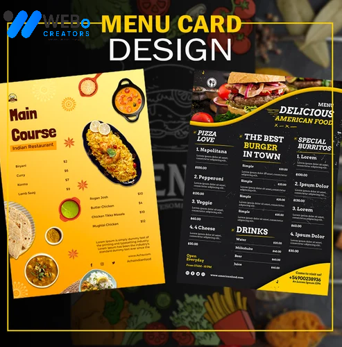 Restaurant digital menu board Jeddah menu printing services online food menu design 2026