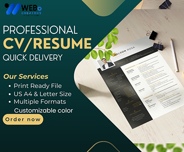 Elegant Resume Design Service, CV designs, CV writing in Jeddah For Gain Job